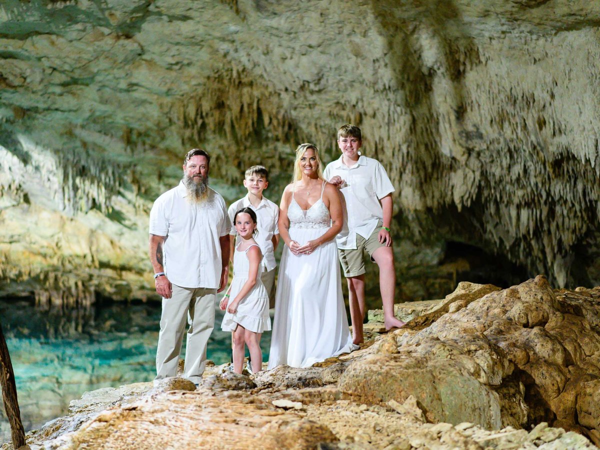 Small Family cenote wedding at Tulum Riviera&nbsp;Maya