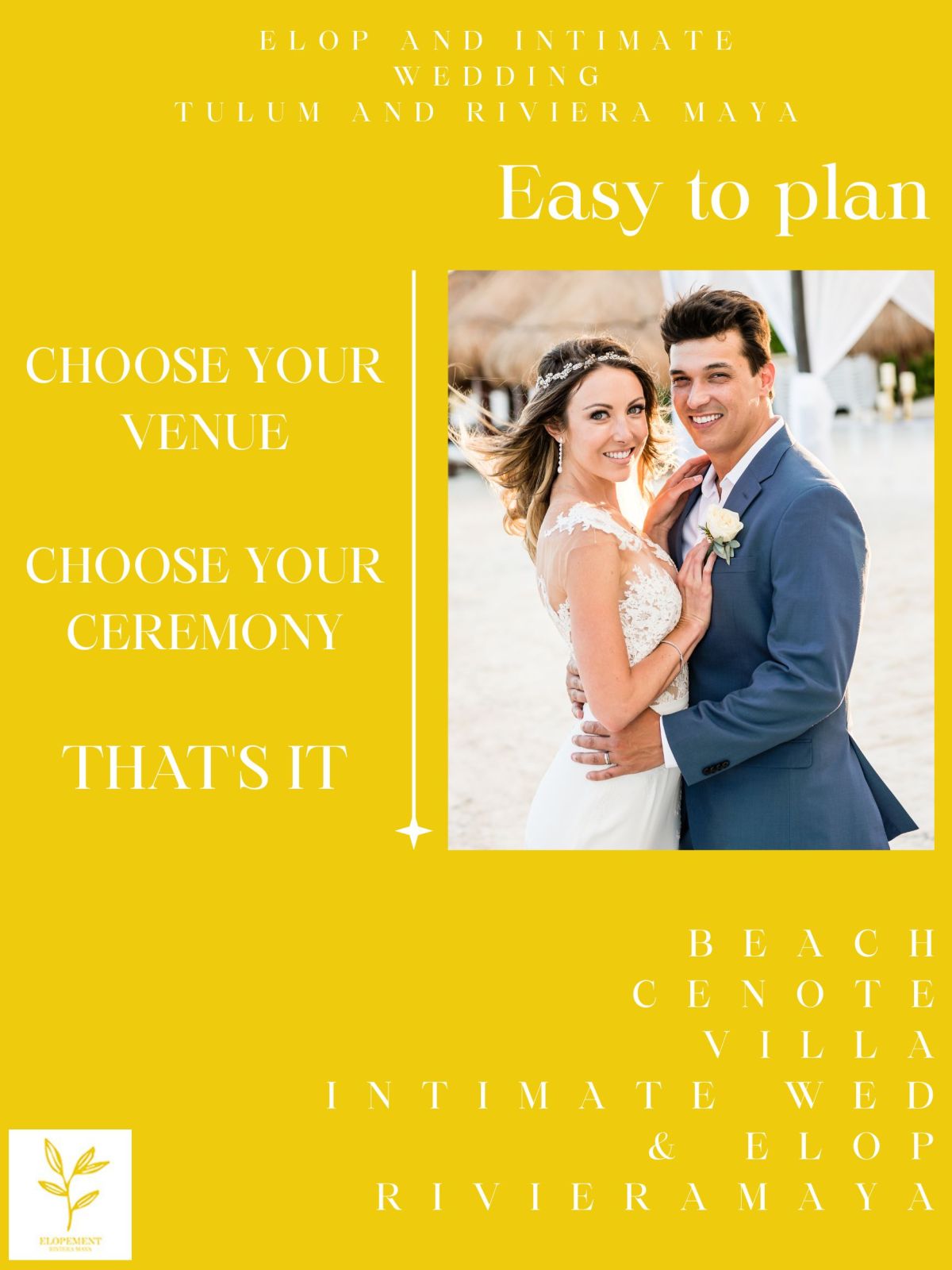 CHOOSE YOUR VENUE. CHOOSE YOUR CEREMONY. THAT’S&nbsp;IT.